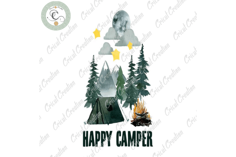 Trending Gifts, Happy Camer Diy Crafts, Camping Day Png Files For Cricut, Camping Life Silhouette Files, Trending Cameo Htv Prints