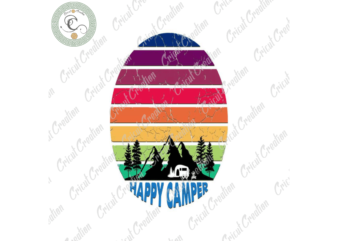 Trending Gifts, Camping Day Diy Crafts, Camping Life Png Files For Cricut, Happy Camping Silhouette Files, Trending Cameo Htv Prints t shirt designs for sale