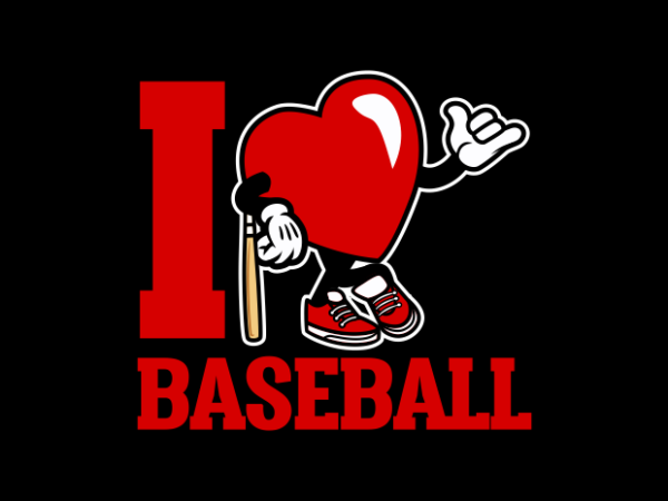 I love baseball 2 t shirt design for sale
