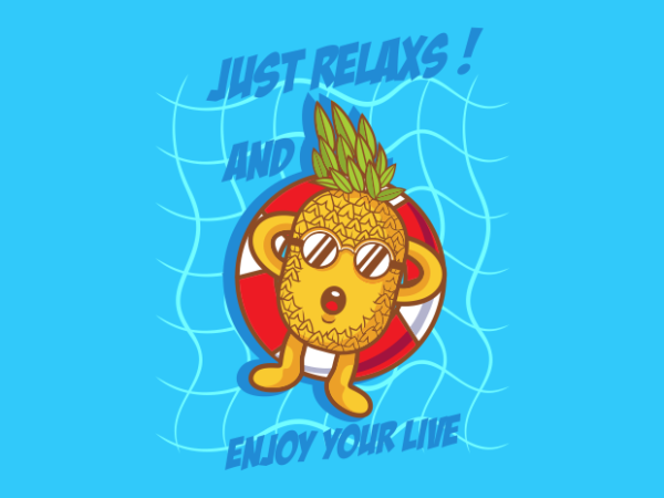 Just relaxs cartoon vector clipart