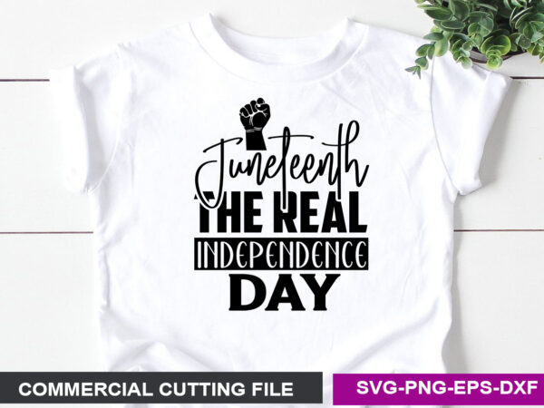 Juneteenth the real independence day- svg vector clipart