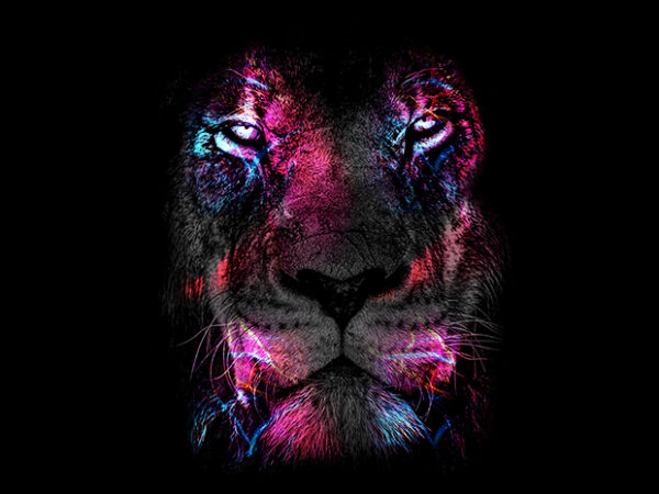 Lion flex t shirt vector graphic