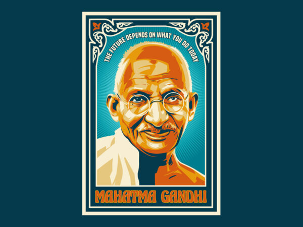Mahatma gandhi t shirt designs for sale
