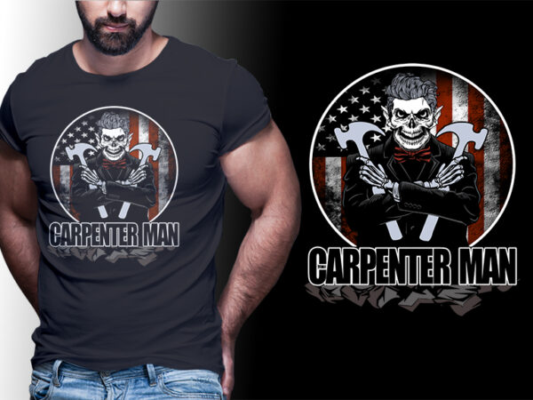 Carpenter man american flag #man19 editable tshirt design