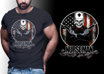 NURSE MAN AMERICAN FLAG #MAN20 EDITABLE TSHIRT DESIGN