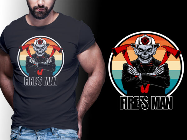 Firefighter fireman #man4 editable tshirt design