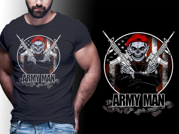 Army man american flag #man07 editable tshirt design