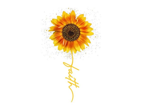 Faith sunflower christians tshirt design