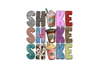 Shake Shake Shake Coffee Tshirt Design
