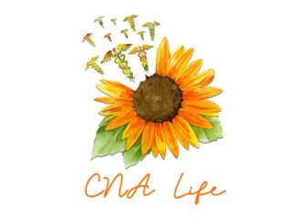 CNA Life Sunflower Tshirt Design