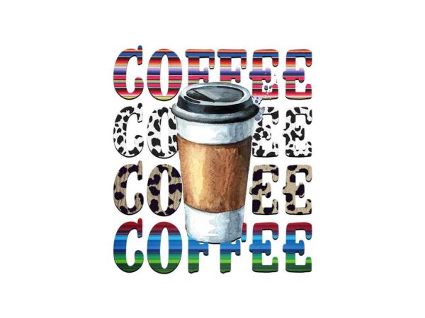 Leopard coffee tshirt design