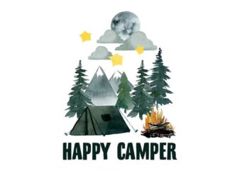 Camping Wildlife Tshirt Design