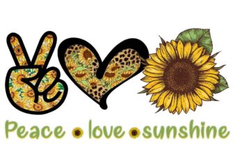 Peace Love Sunshine Tshirt Design