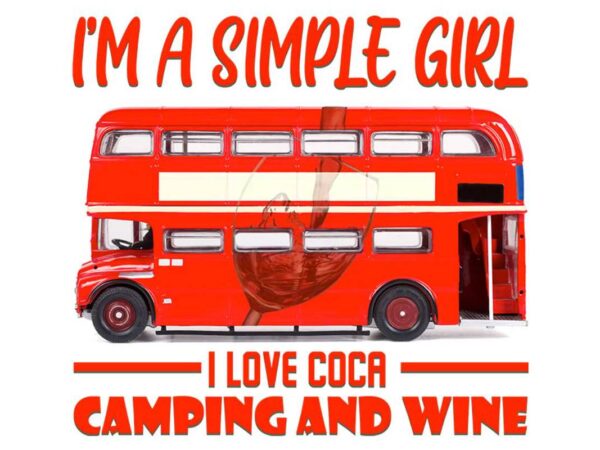 Double decker bus camping quotes tshirt design