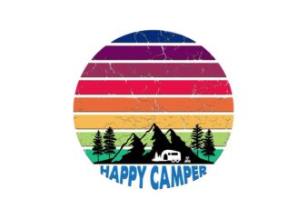 Retro Vintage Camping Life Tshirt Design