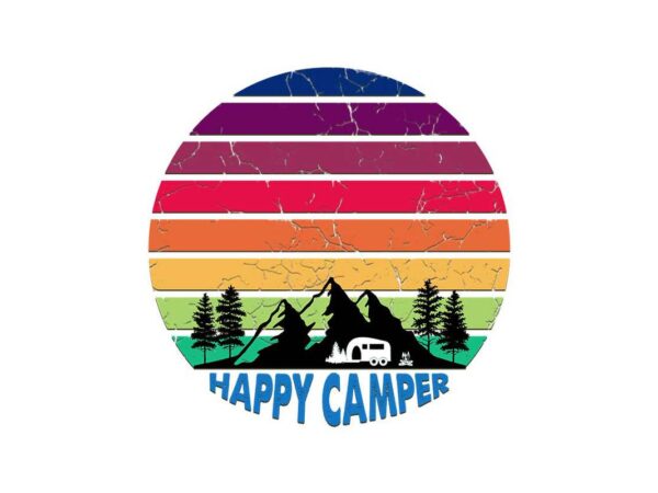 Retro vintage camping life tshirt design