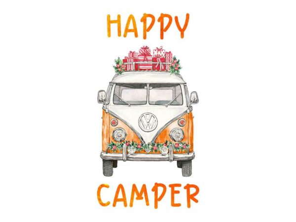 Volkswagen loads of gifts camping tshirt design