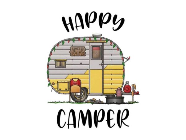 Camping car tshirt design