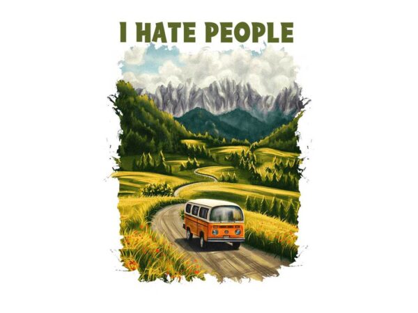 I hate people travel summer tshirt design