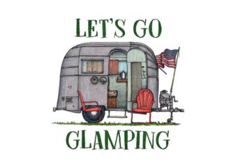American Camping Car Tshirt Design