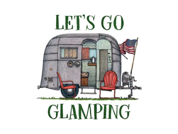 American camping car tshirt design