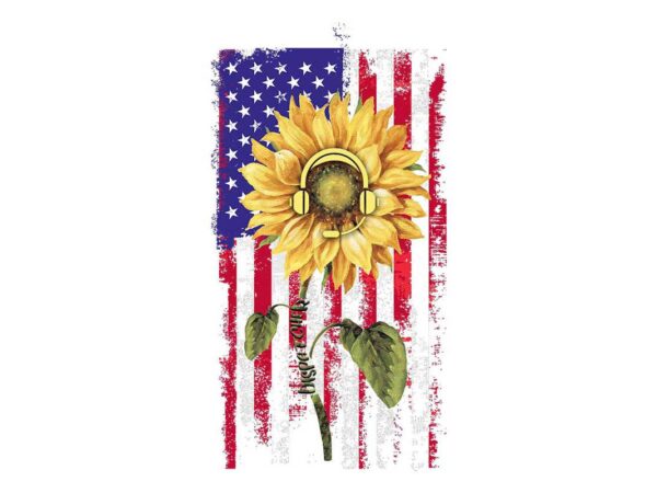 Sunflower with american flag tshirt design