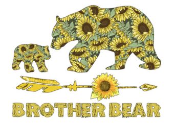 Brother Bear Sunflower Tshirt Design