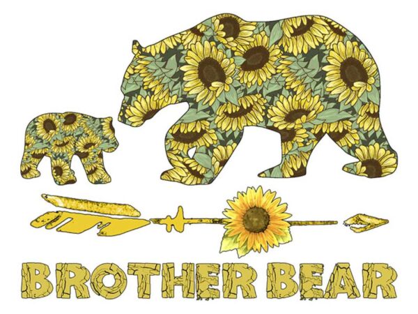 Brother bear sunflower tshirt design
