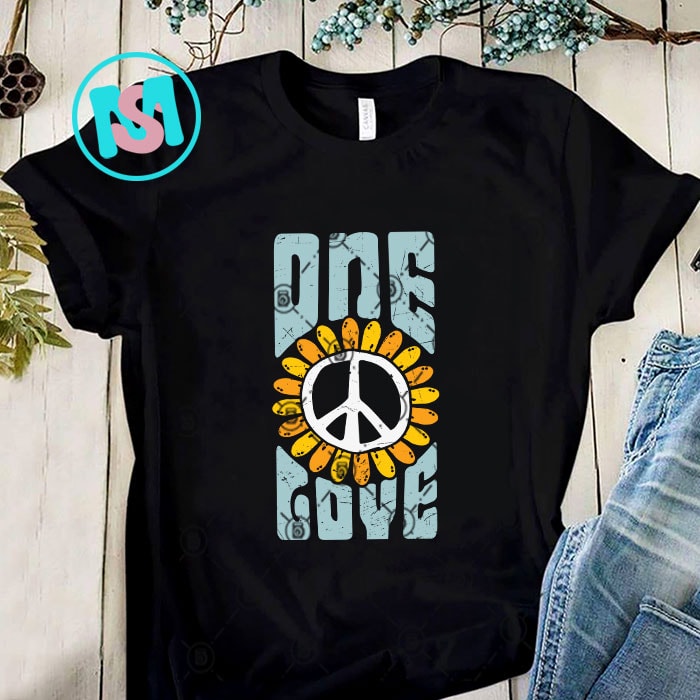 Hippie Peace Bundle SVG, Peace SVG, Sunflower SVG, Hippie Soul SVG, Let It Be SVG