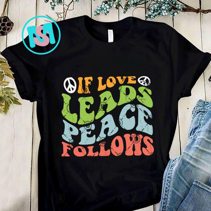 Hippie Peace Bundle SVG, Peace SVG, Sunflower SVG, Hippie Soul SVG, Let It Be SVG
