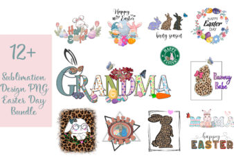 12+ Sublimation Design PNG Easter Day Bundle Diy Crafts, Happy Easter Day Svg Files For Cricut, Bunny Silhouette Files, Leopard Pattern Rabbit Cameo Htv Prints