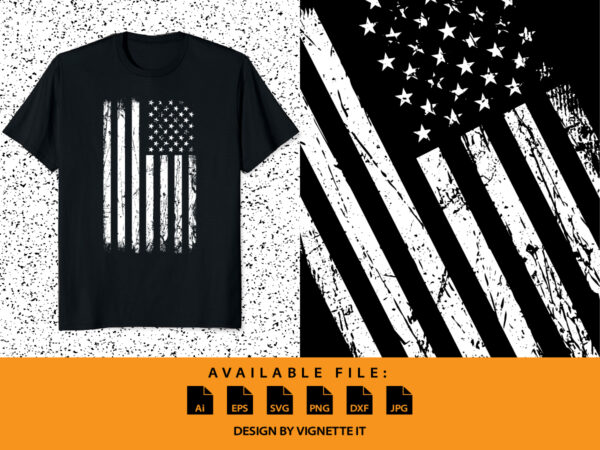 American flag, usa flag, destroyed flag t shirt design, us flag illustration American flag, usa flag, destroyed flag t shirt design, us flag illustration