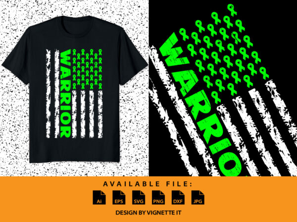 Usa flag warrior awareness ribbon shirt, brain injury awareness, brain cancer shirt, awareness american flag, awareness ribbon american flag, vintage american flag shirt t shirt vector graphic