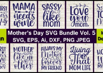 20 Vector Mother’s Day Bundle design, SVG,Mother svg bundle, Mother t-shirt, t-shirt design, Mother svg vector,Mother SVG, Mothers Day SVG, Mom SVG, Files for Cricut, Files for Silhouette, Mom Life,