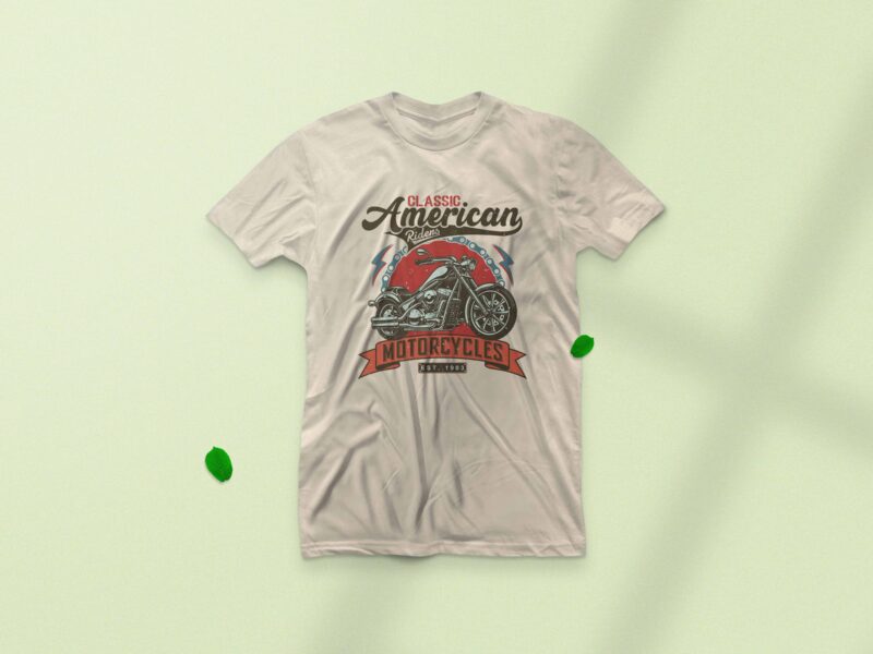 Motorcycle t-shirt design, Motorcycle vintage graphics