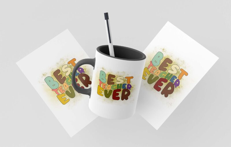 Retro Best Teacher Ever Tshirt Design