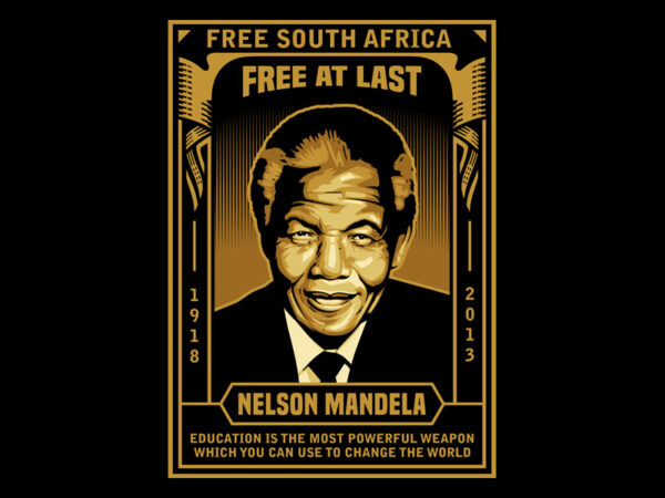 Nelson mandela T shirt vector artwork
