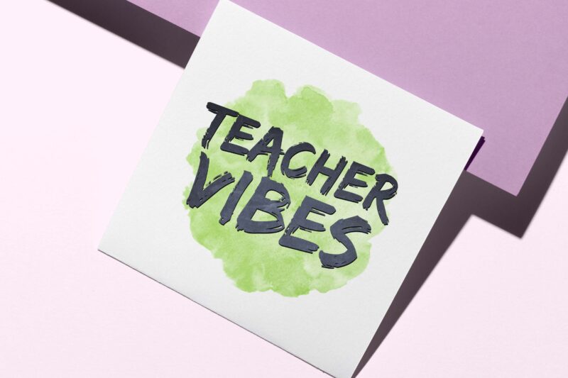 Teacher Vibes Teachers Day Tshirt Design