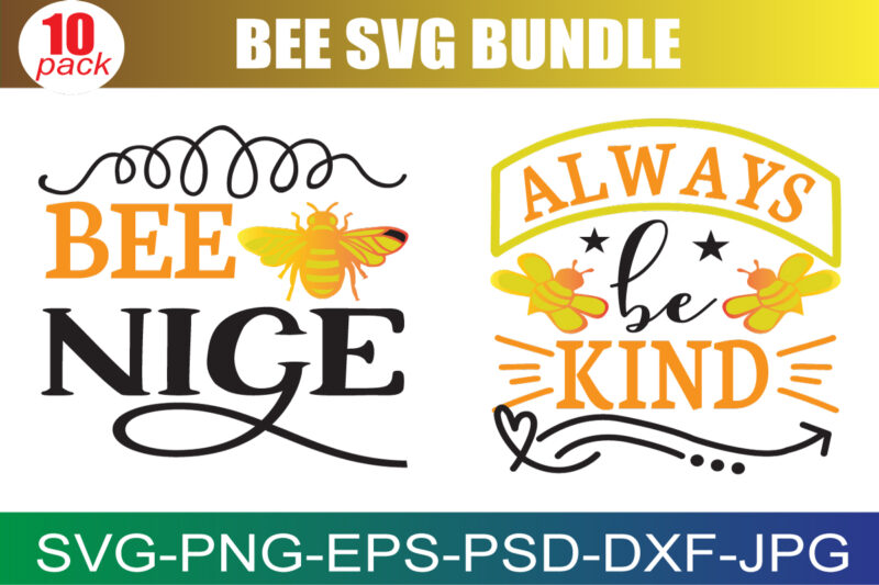 Bee SVG Bundle, Bee Kind Svg, Bee Happpy Svg, Bee Svg, Bee Sayings Svg, Bee Trails Svg, Bee Quote Svg, Bee Wreath Svg, Cut Files for Cricut