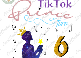 Tiktok Trends , TikTok Prince turn to 6 Diy Crafts, Tiktoker png Files ,Birthday Prince Silhouette Files, Trending Cameo Htv Prints