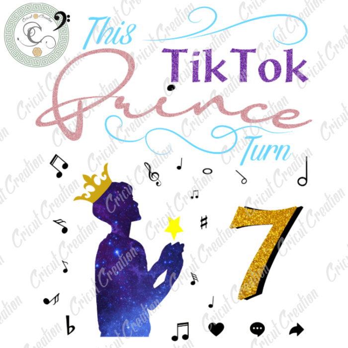 Tiktok Trends , TikTok Prince turn to 7 Svg Diy Crafts, Little Boy Svg Files For Cricut, Tiktok Prince Silhouette Files, Trending Cameo Htv Prints