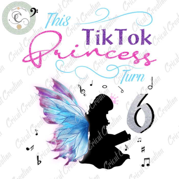 Trending gifts , TikTok Princess turn to 6 Svg Diy Crafts, Little ANGLE Svg Files For Cricut, birthday Silhouette Files, Trending Cameo Htv Prints
