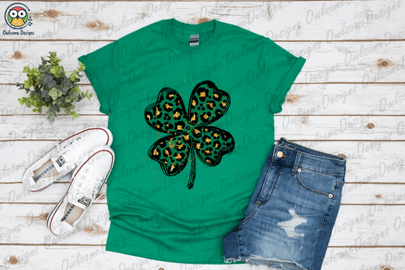 Patrick’s Day Lucky Leopard T-shirt design