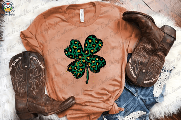 Patrick’s Day Lucky Leopard T-shirt design