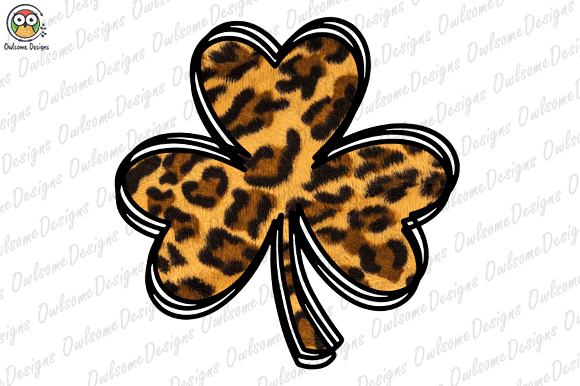 Leopard four-leaf clover t-shirt design