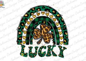 Lucky four-leaf clover t-shirt design