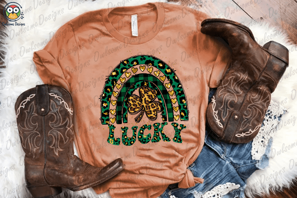 Lucky four-leaf clover t-shirt design