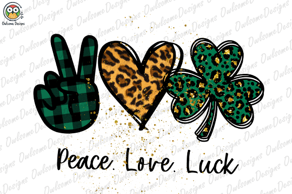 Peace love lucky t-shirt design