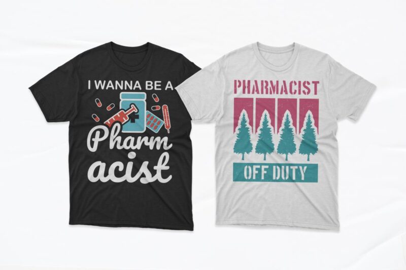 Pharmacist T-shirt Designs Bundle, Pharmacy graphic design for t shirt