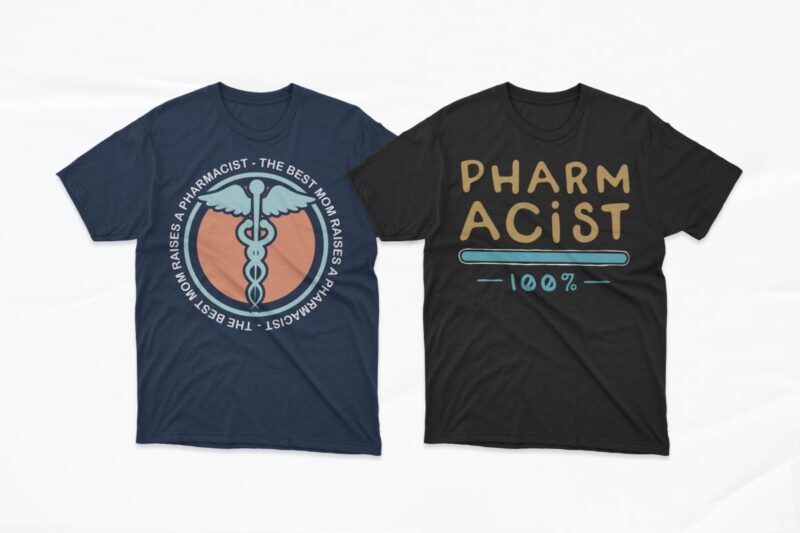 Pharmacist T-shirt Designs Bundle, Pharmacy graphic design for t shirt